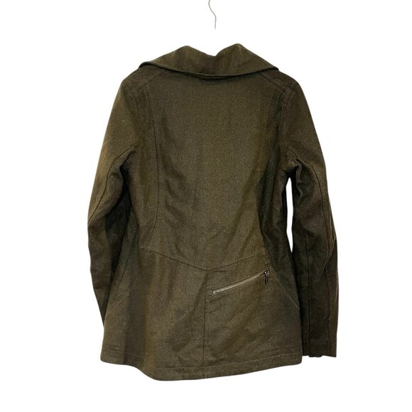 Nau Wool Moto Blazer Jacket Contemporary Double Breasted Twilightcore Green S - Picture 3 of 8